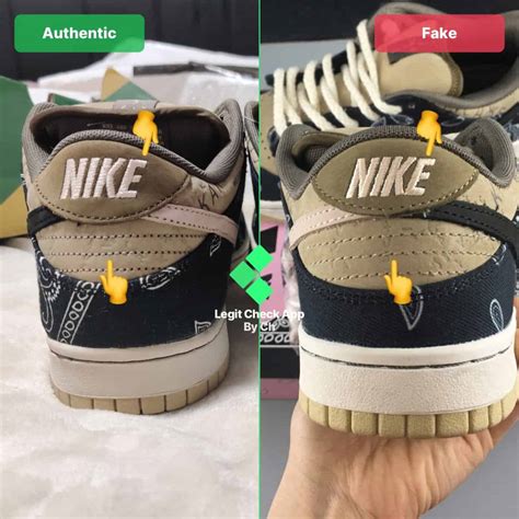 nike sb dunk low travis scott fake vs real|travis scott dunks bandana low.